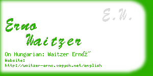 erno waitzer business card